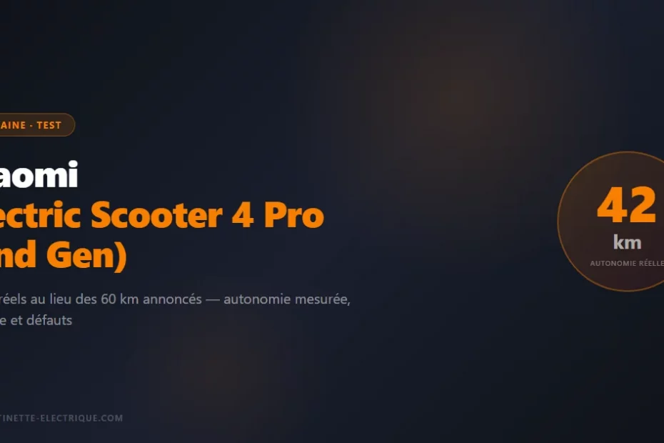 Trottinette électrique Xiaomi Electric Scooter 4 Pro (2nd Gen) — autonomie réelle 42 km