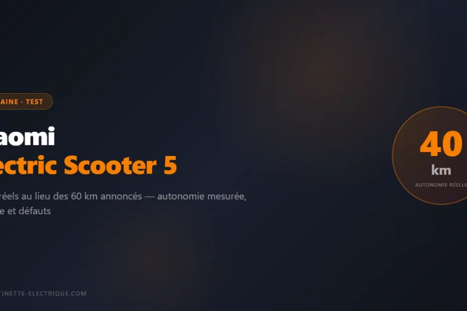 Trottinette électrique Xiaomi Electric Scooter 5 — autonomie réelle 40 km